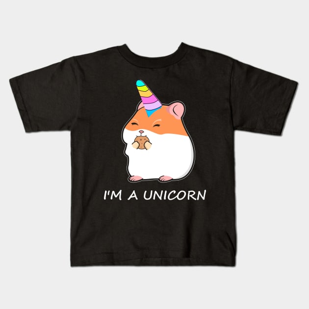 Hamster Unicorn Kids T-Shirt by Imutobi